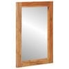vidaXL Lustro łazienkowe Montowane na ścianie Brązowy 70 x 50 x 2.5 cm