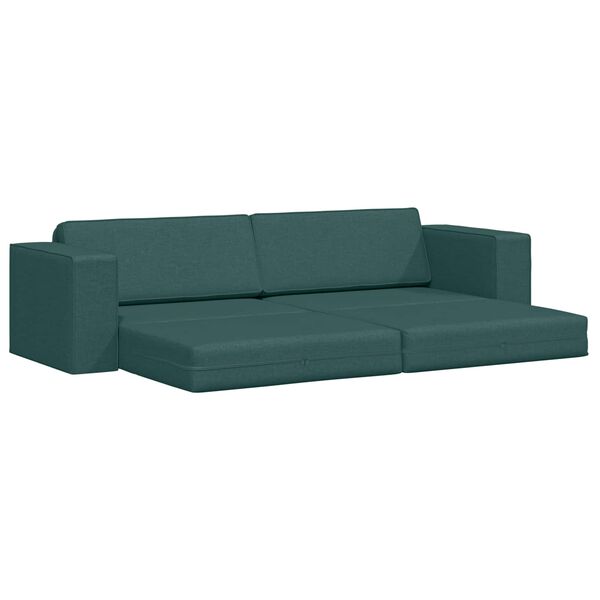 vidaXL Sofa Bed 200cm Ciemna zieleń tkanina