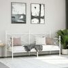 vidaXL Ł&oacute;żko dzienne bez materaca białe 75x190 cm stalowe