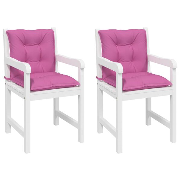 vidaXL Poduszki na krzesła ogrodowe, 2 szt., r&oacute;żowe, 100x50x7 cm
