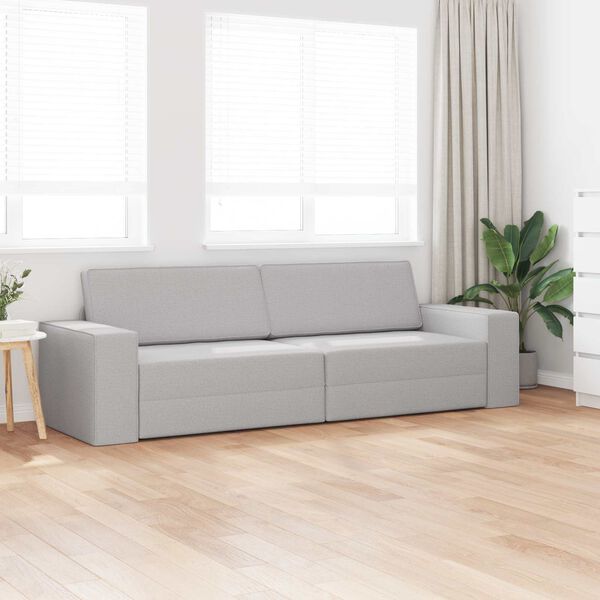 vidaXL Sofa Bed 200cm Szary chmur tkanina
