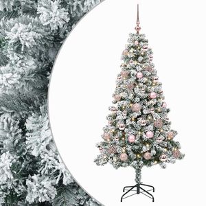 vidaXL Sztuczna choinka z bombkami 120 cm 150 LED Ciepła biel