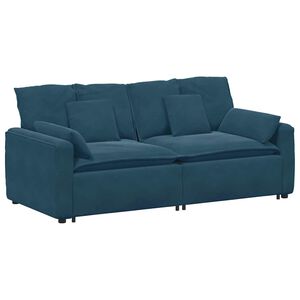 vidaXL Sofa modułowa z poduszkami, niebieska