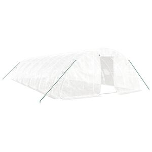 vidaXL Szklarnia ze stalową ramą, biała, 60 m&sup2;, 12x5x2,3 m