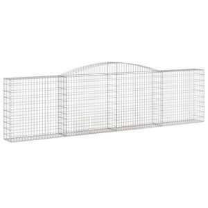 vidaXL Łukowaty kosz gabionowy, 400x30x100/120cm, galwanizowane żelazo