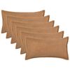 vidaXL Poszewka na poduszkę 6 pcs HOUTEN Beżowy 40 x 70 cm Boucl&eacute;