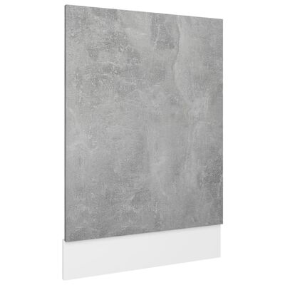 vidaXL Panel do zabudowy zmywarki, szarość betonu, 45x3x67 cm, płyta
