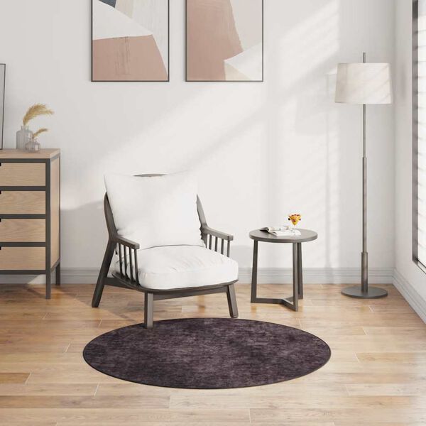 vidaXL Dywan z możliwością prania, 120 cm, antracyt