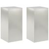 vidaXL Stojak na rośliny 2 pcs srebrny 40 x 40 x 80 cm Stal