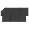 vidaXL Panel ogrodzeniowy 7 pcs WPC i aluminium Czarny