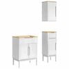 vidaXL Zestaw mebli łazienkowych FLORO 3 szt. Biały 60 x 40 x 80 cm