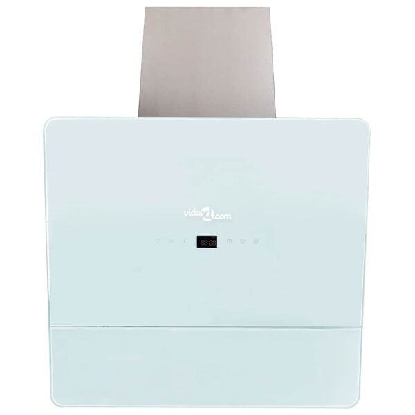 vidaXL Okap kuchenny, szkło hartowane, białe, 600 mm