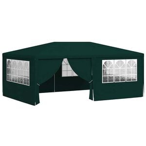 vidaXL Namiot imprezowy ze ściankami, 4x6 m, zielony, 90 g/m&sup2;