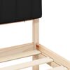 vidaXL Ramka ł&oacute;żka z tapicerowanym wezgłowiem Czarny 75 x 190 cm