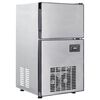 vidaXL Producent kostek lodu Srebrny 43 x 40 x 71 cm Stal nierdzewna
