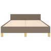 vidaXL Rama ł&oacute;żka bez materaca, taupe, 120x200 cm, obita tkaniną