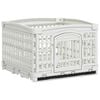 vidaXL Playpen dla Psa z 4 Panelami 122 x 106,5 x 82 cm Biały Składany