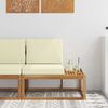 vidaXL Sofa końcowa na zewnątrz z poduszką Naturalny 91 x 63 x 73 cm