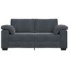 vidaXL Sofa dwuosobowa Ciemnoszara 140 cm Aksamit