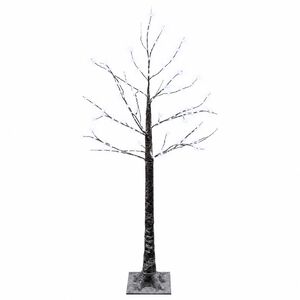 vidaXL Ośnieżona choinka LED brązowy 22 x 22 x 120 cm