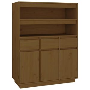 vidaXL Kredens, miodowy brąz, 89x40x116,5 cm, lite drewno sosnowe