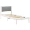 vidaXL Ramka ł&oacute;żka Jasnoszary 80 x 190 cm Lite drewno sosnowe