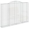 vidaXL Łukowaty kosz gabionowy 300x30x200/220 cm, galwanizowane żelazo