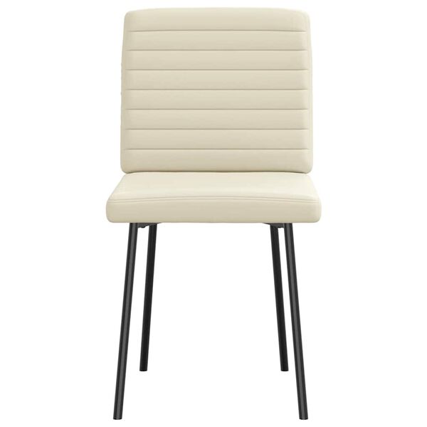 vidaXL Krzesła stołowe, 2 szt., kremowe, sztuczna skóra