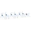 vidaXL LED Renifery 7 szt. Srebrny 43 x 18 x 66 cm tkanina