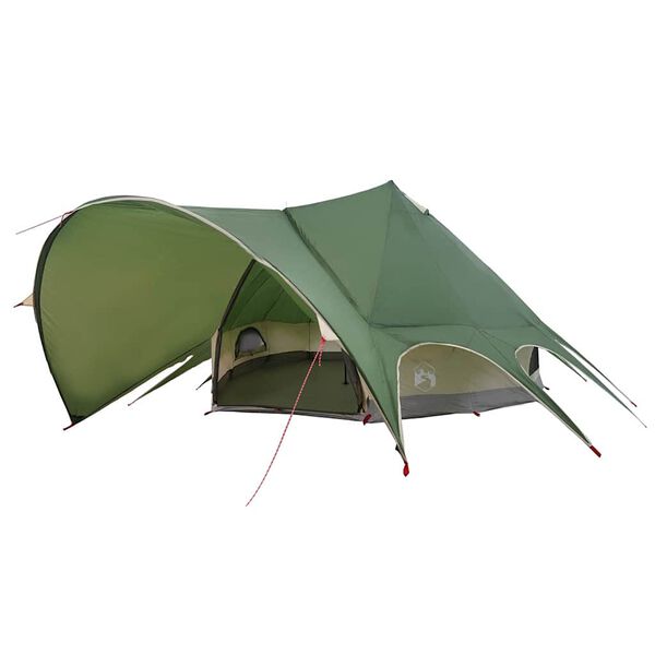 vidaXL Namiot Teepee z dachem Zielony i szary 600 x 600 x 347 cm