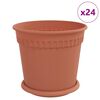 vidaXL Doniczki 24 pcs Czerwony ceglasty &Oslash; 19 x 16 cm