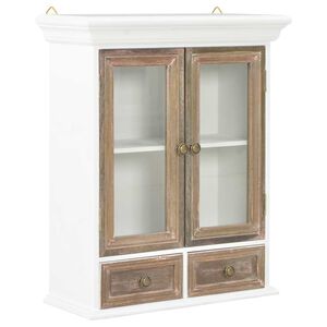 vidaXL Szafka wisząca, biała, 49x22x59 cm, materiał drewnopochodny