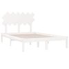 vidaXL Rama łóżka, biała, 120x190 cm, lite drewno