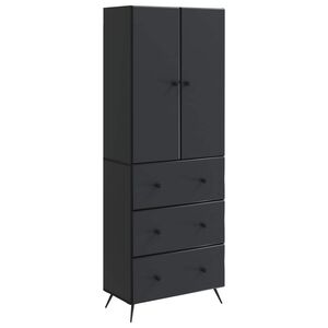 vidaXL Zestaw szafek 2 pcs Czarny 66 x 34,5 x 90 cm