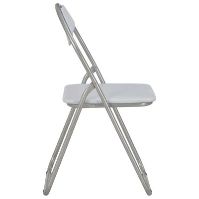 vidaXL Składane krzesła jadalniane, 6 szt., białe, sztuczna skóra