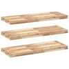 vidaXL P&oacute;łki ścienne, 3 szt., 100x30x4 cm, surowe lite drewno akacjowe
