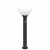 vidaXL Słupek oświetleniowy z czujnikiem 80 cm Czarny IP44