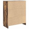 vidaXL Komoda z szufladą Dąb wędzony 71x35x84 cm Drewno klejone