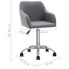 vidaXL Obrotowe krzesła stołowe, 2 szt., jasnoszare, obite tkaniną