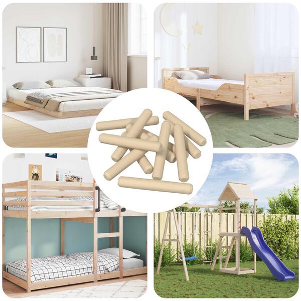 vidaXL Drewniane kołki 12000 pcs Brązowy Lite drewno