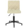 vidaXL Obrotowe krzesła stołowe, 2 szt., kremowe, aksamitne