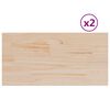 vidaXL Blaty do stołu, 2 szt., 70x35x1,7 cm, prostokątne, sosnowe