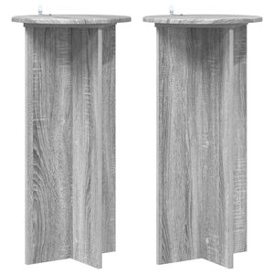 vidaXL Stojak na rośliny 2 pcs Szary Sonoma 40 x 40 x 80 cm