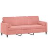 vidaXL 3-osobowa sofa z poduszkami, r&oacute;żowa, 180 cm, aksamit