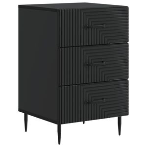 vidaXL Szafka Nocna Czarny 43 x 41 x 66,5 cm Drewno inżynieryjne