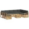 vidaXL Zestaw sof na zewnątrz 10 pcs Biały i antracyt 59 x 59 x 37 cm