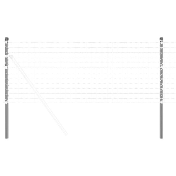 vidaXL Słupek ogrodzeniowy. 2 pcs Srebrny 70 cm