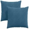 vidaXL Poduszki na sofę 2 pcs Niebieski 60 x 60 cm Tkanina sztruksowa