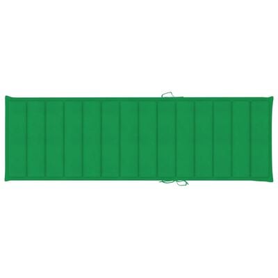 vidaXL Leżak podwójny z zielonymi poduszkami impregnowana sosna