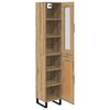vidaXL Highboard Dąb rzemieślniczy 34,5 x 34 x 180 cm